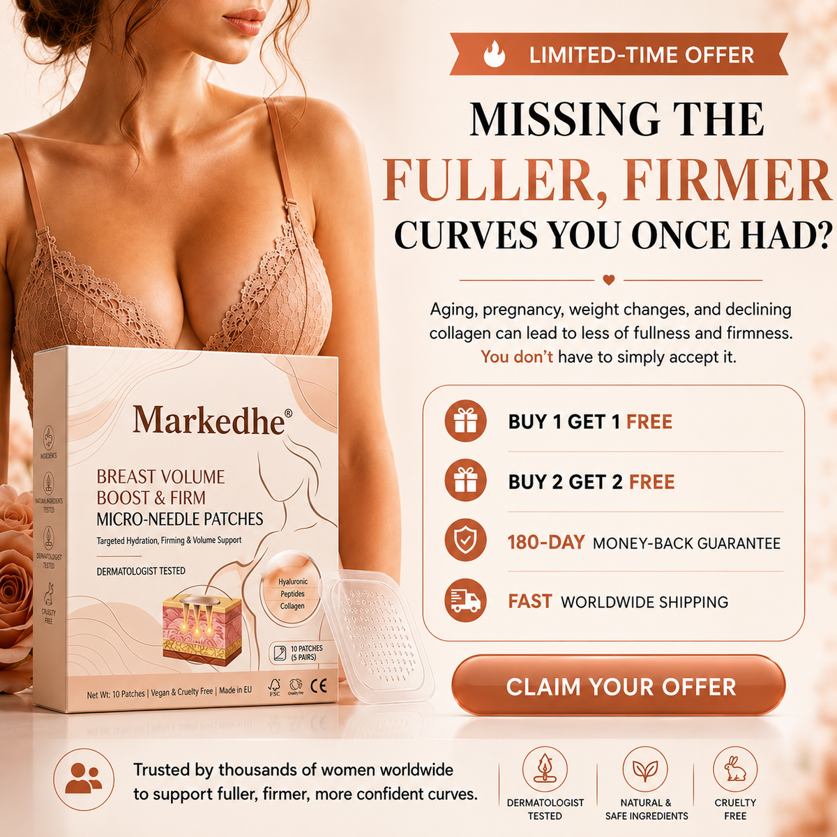 Ownedtu Nano Microneedle Breast Firming Patch