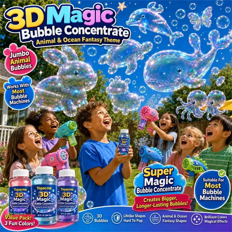 Ownedtu® Super 3D Magic Bubble Concentrate —— Animal & Ocean Fantasy Theme