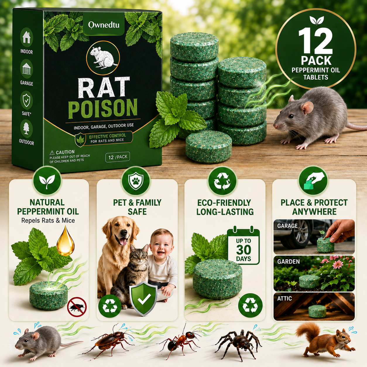 Natural Rodent Repellent Balls